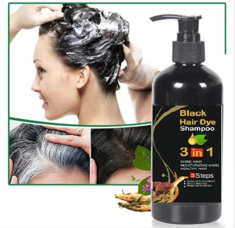 Instant Black Hair Dye Shampoo - Pack of 2
